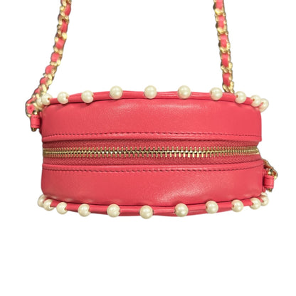 CHANEL Round Pearl Chain Shoulder  Bag CH2015