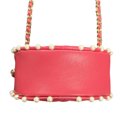 CHANEL Round Pearl Chain Shoulder  Bag CH2015