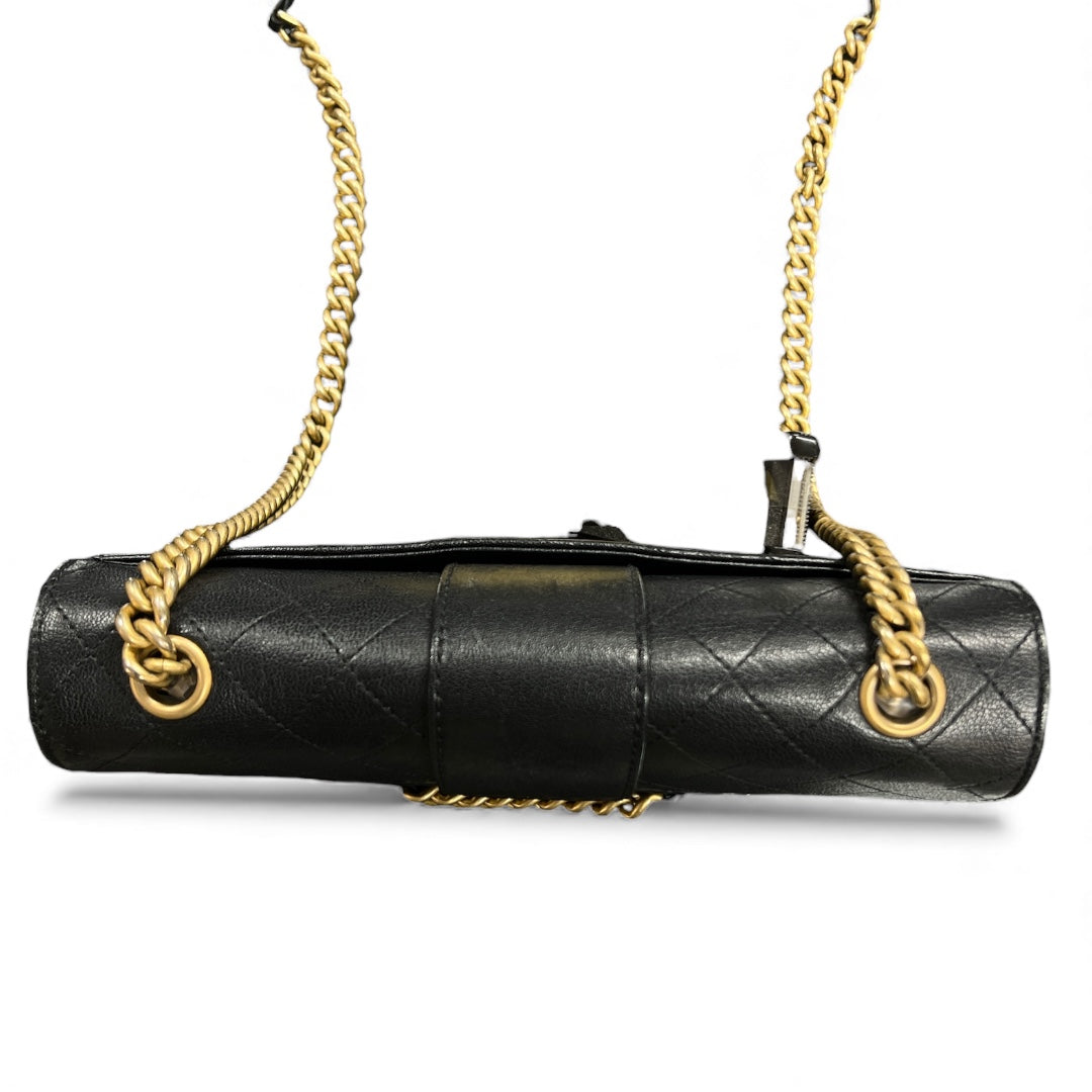 CHANEL Black Leather Chain Shoulder Bag  CH1991