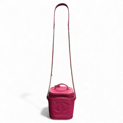 CHANEL Pink Vanity 2-Way Chain Shoulder  Bag CH1979