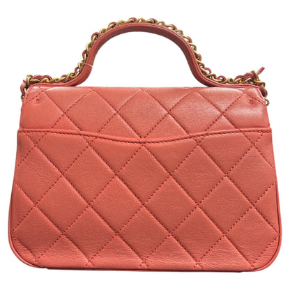 CHANEL Matelassé Top Handle Shoulder  Bag CH1966