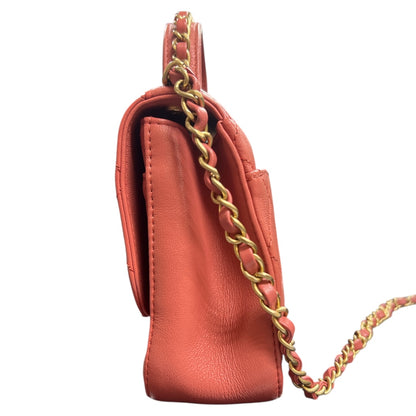 CHANEL Matelassé Top Handle Shoulder  Bag CH1966