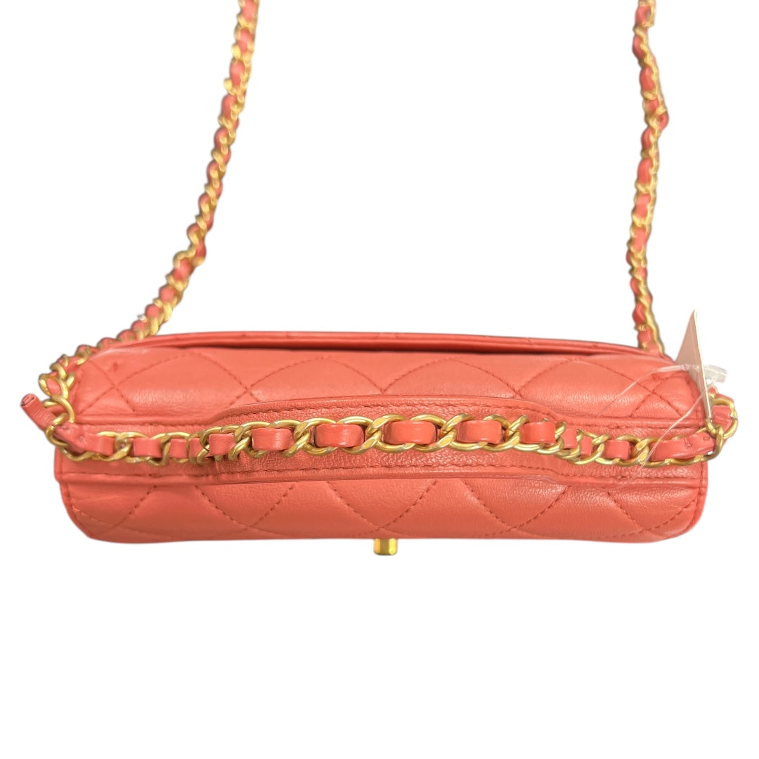 CHANEL Matelassé Top Handle Shoulder  Bag CH1966