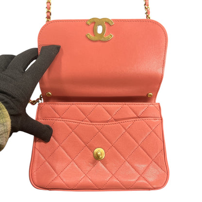 CHANEL Matelassé Top Handle Shoulder  Bag CH1966