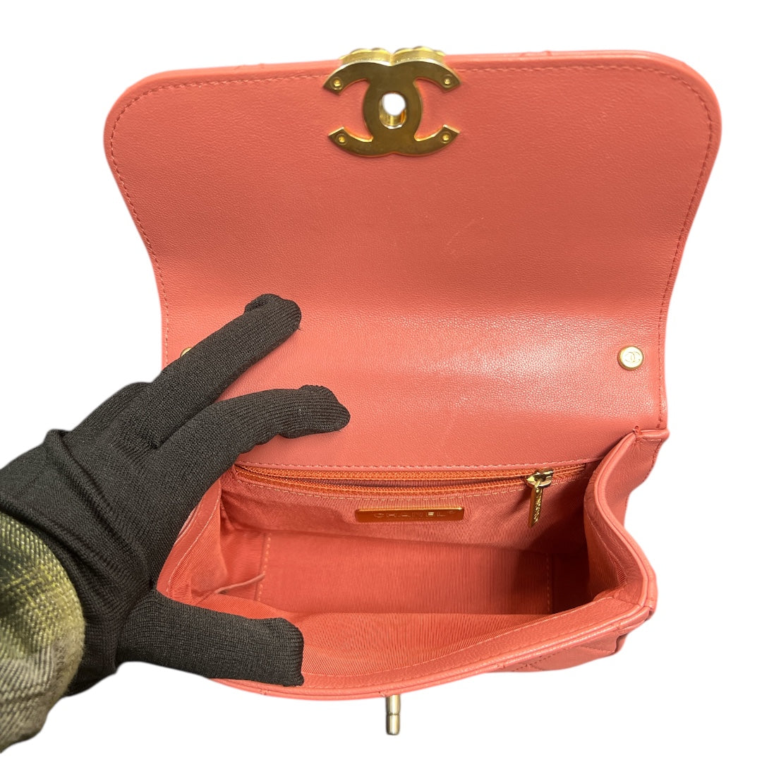 CHANEL Matelassé Top Handle Shoulder  Bag CH1966