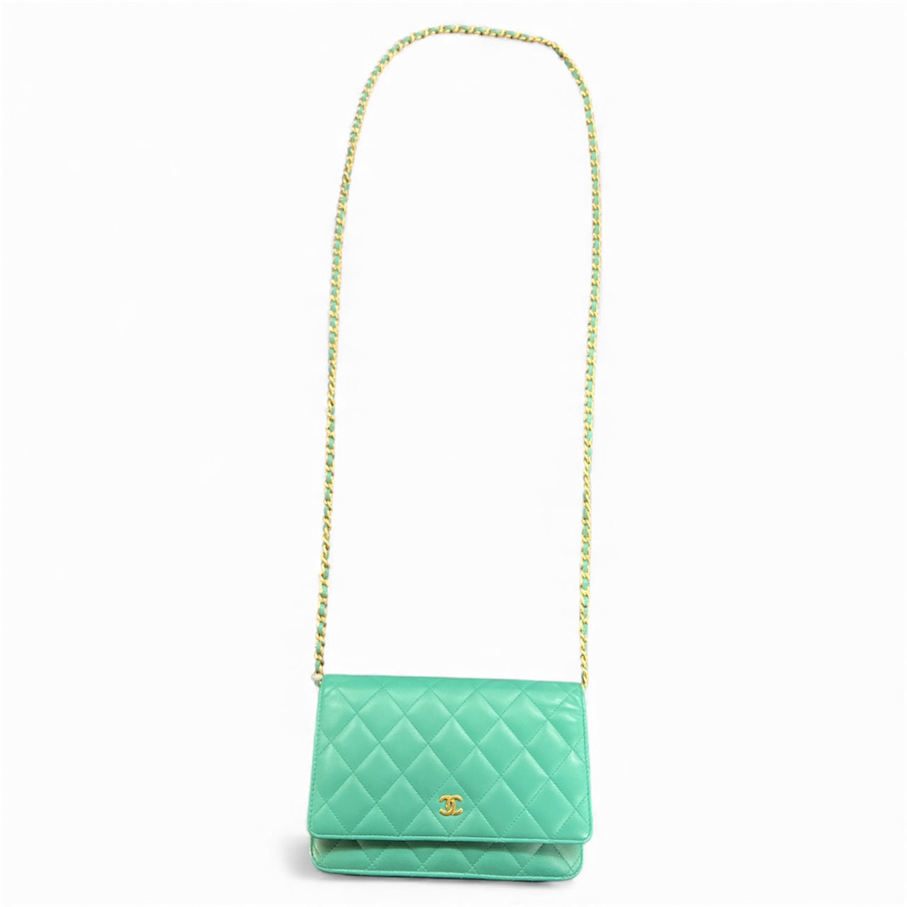 CHANEL Matelassé Chain Wallet Shoulder  Bag CH1963