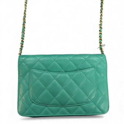 CHANEL Matelassé Chain Wallet Shoulder  Bag CH1963