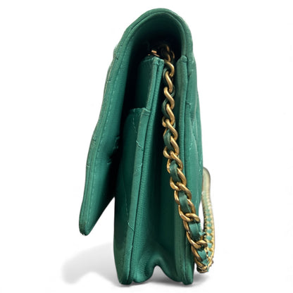 CHANEL Matelassé Chain Wallet Shoulder  Bag CH1963