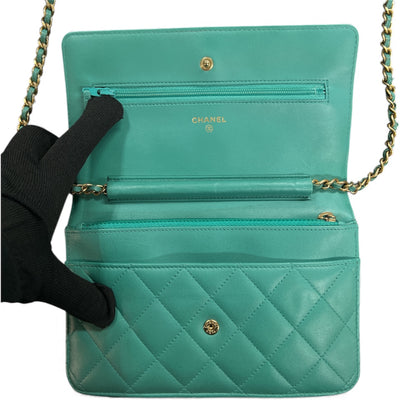 CHANEL Matelassé Chain Wallet Shoulder  Bag CH1963