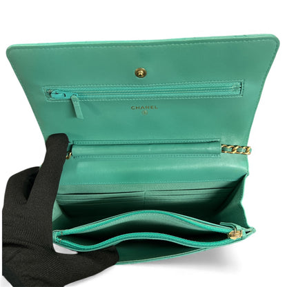 CHANEL Matelassé Chain Wallet Shoulder  Bag CH1963