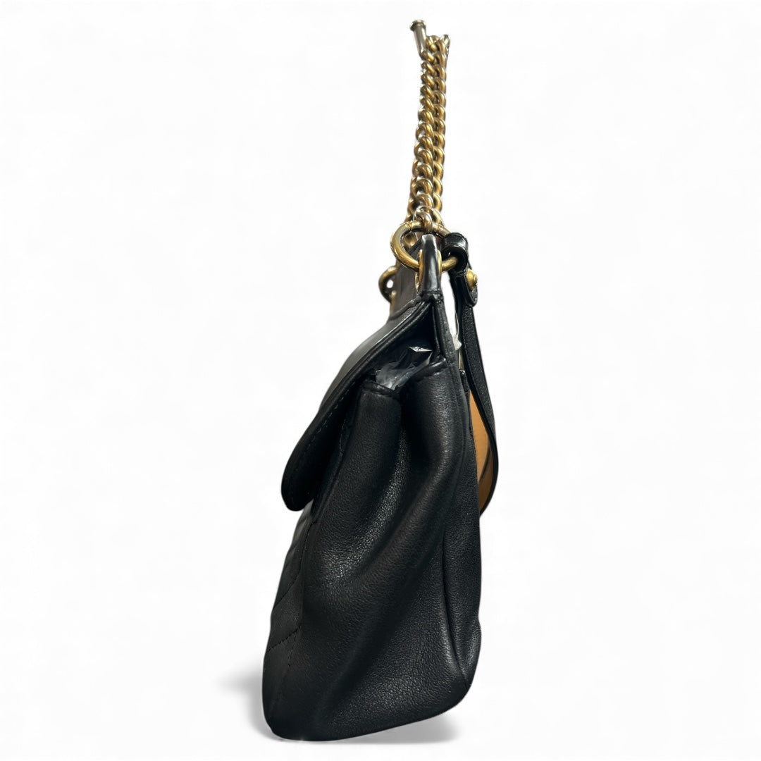 CHANEL Matelassé Black Lambskin  Shoulder Handbag CH1961