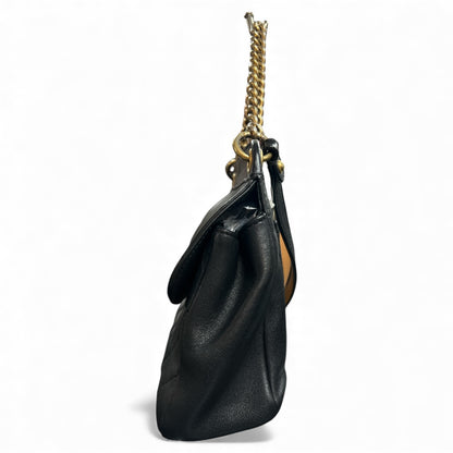 CHANEL Matelassé Black Lambskin  Shoulder Handbag CH1961