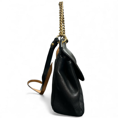 CHANEL Matelassé Black Lambskin  Shoulder Handbag CH1961