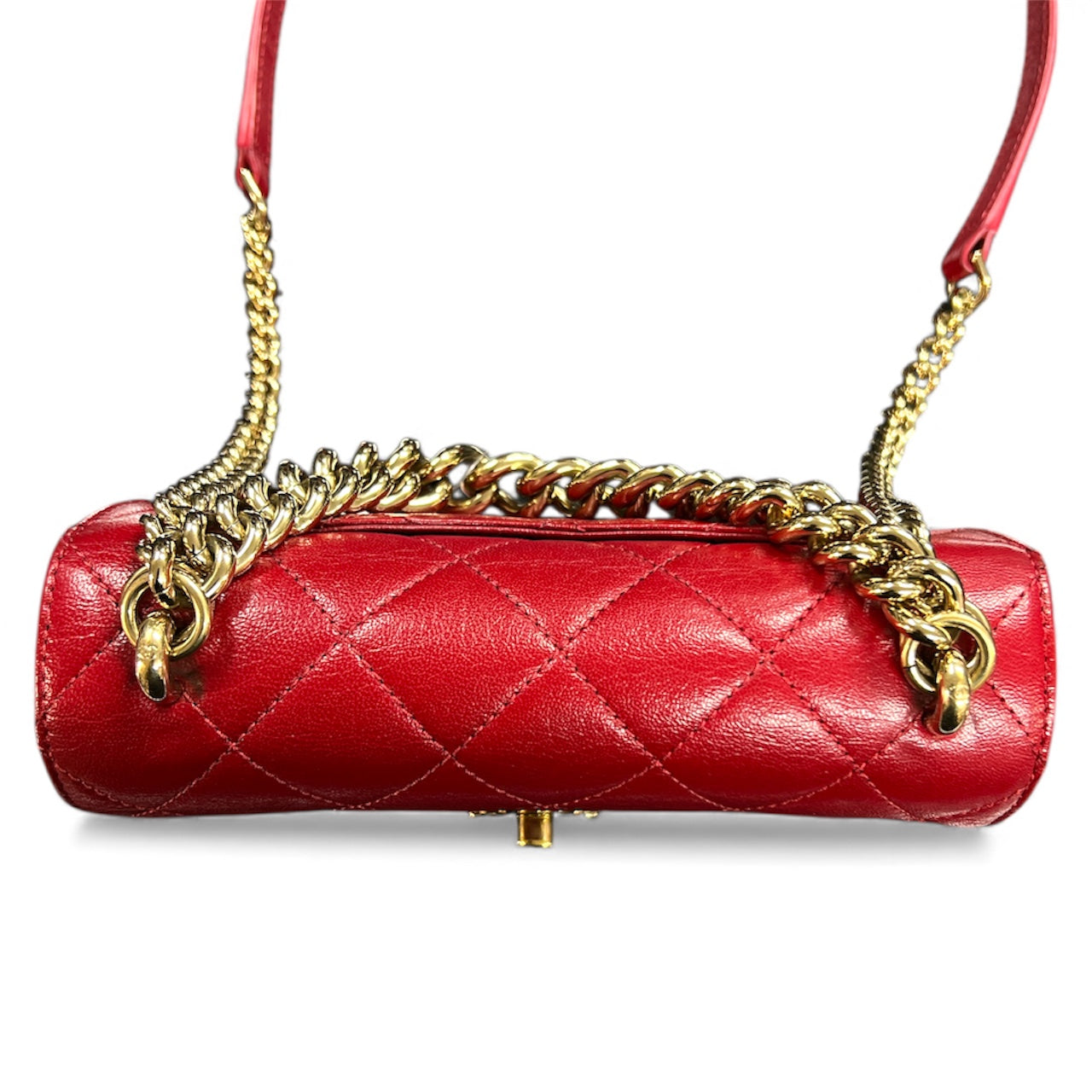 CHANEL Red Tweed Shoulder Bag CH1943