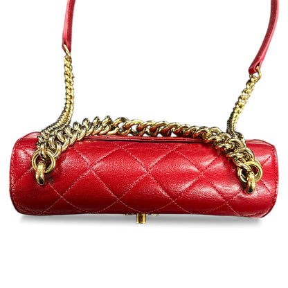 CHANEL Red Tweed Shoulder Bag CH1943