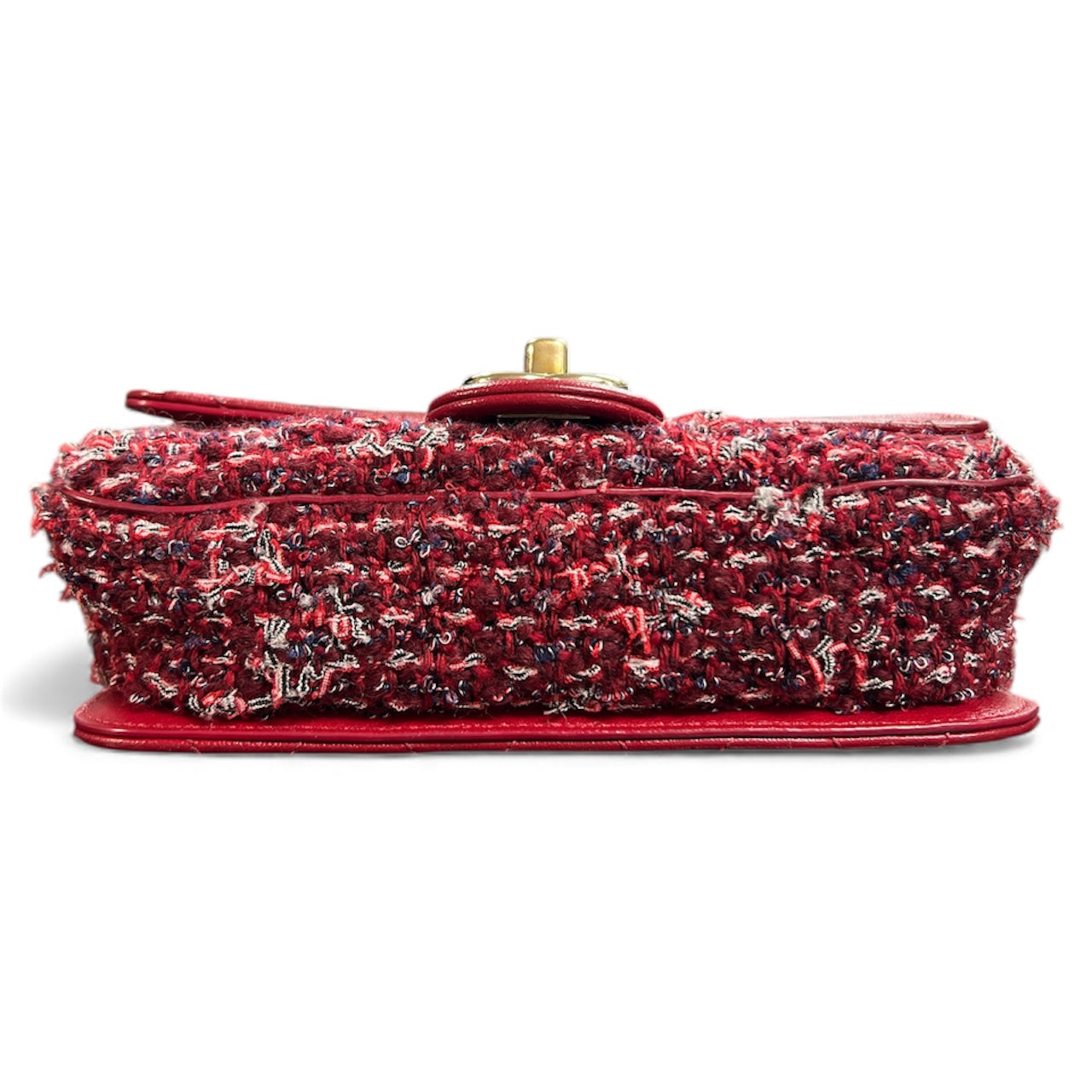 CHANEL Red Tweed Shoulder Bag CH1943