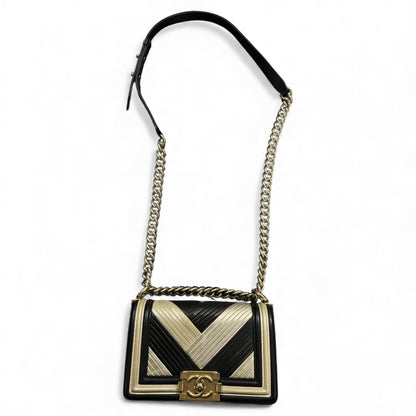 CHANEL Chain Shoulder Bag Black/Gold  CH1910