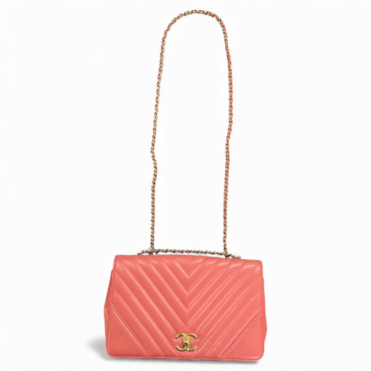 CHANEL Coral Pink Shoulder Bag  CH1903