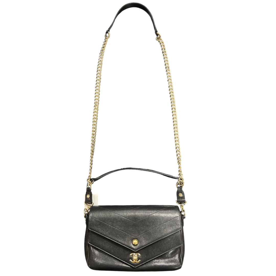 CHANEL Black 2-Way Shoulder Handbag  CH1886