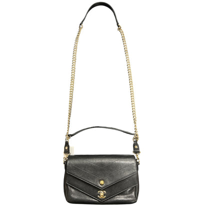 CHANEL Black 2-Way Shoulder Handbag  CH1886