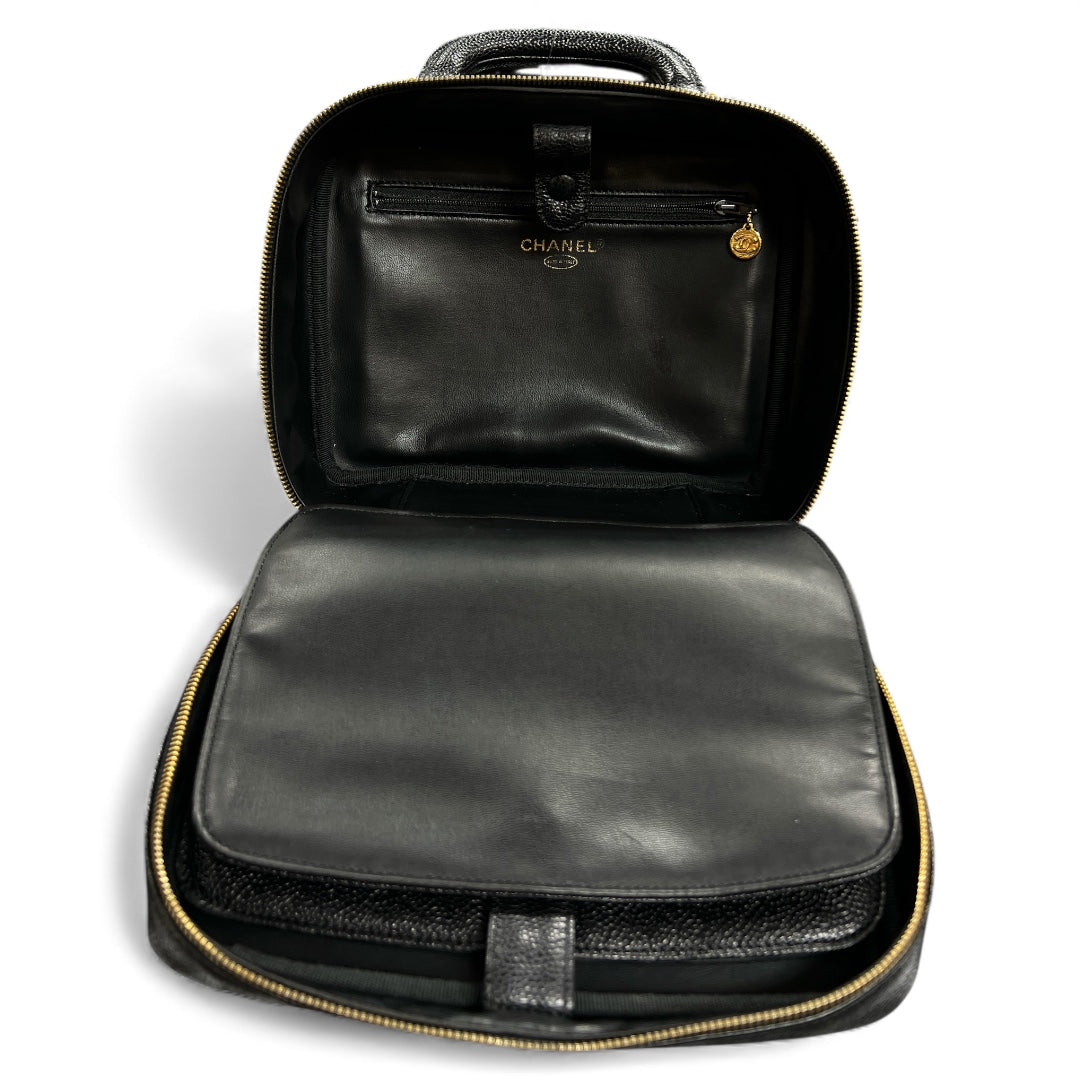 CHANEL Black Vanity 2Way Shoulder Handbag  CH1871