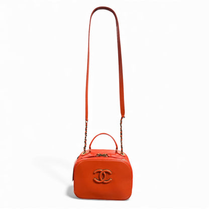 CHANEL Orange 2Way Shoulder Handbag  CH1867