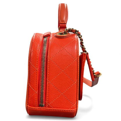 CHANEL Orange 2Way Shoulder Handbag  CH1867