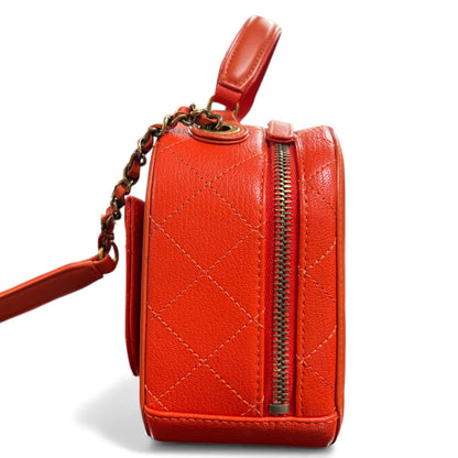CHANEL Orange 2Way Shoulder Handbag  CH1867