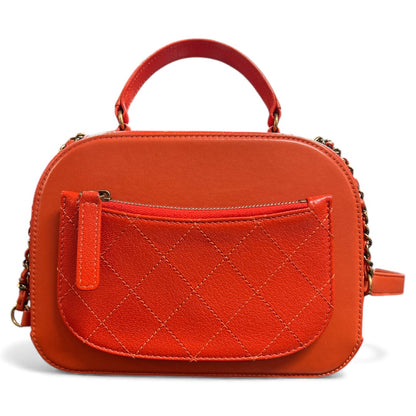 CHANEL Orange 2Way Shoulder Handbag  CH1867