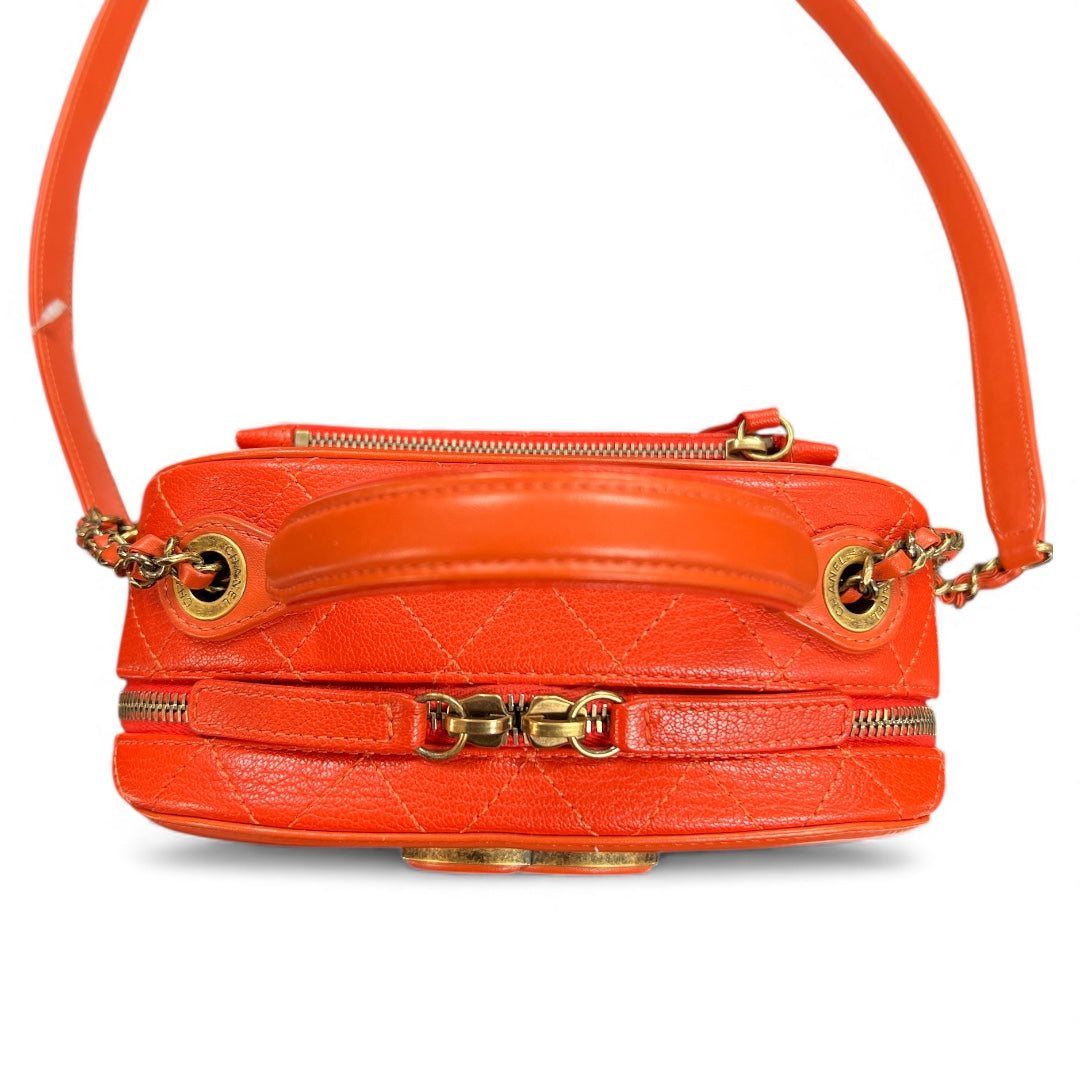 CHANEL Orange 2Way Shoulder Handbag  CH1867