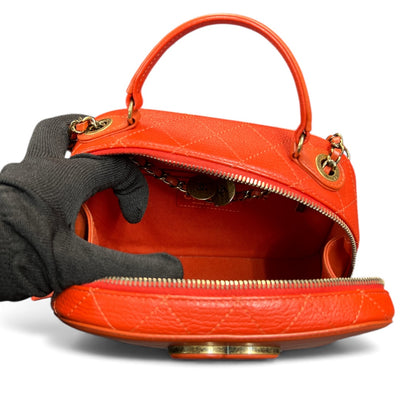 CHANEL Orange 2Way Shoulder Handbag  CH1867