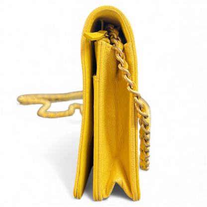 CHANEL Boy Chanel Yellow Chain Wallet  Bag CH1803