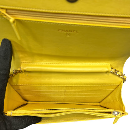CHANEL Boy Chanel Yellow Chain Wallet  Bag CH1803