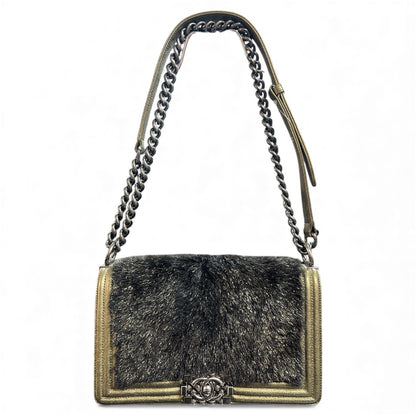 CHANEL Boy Chanel Gold  Shoulder Bag CH1680