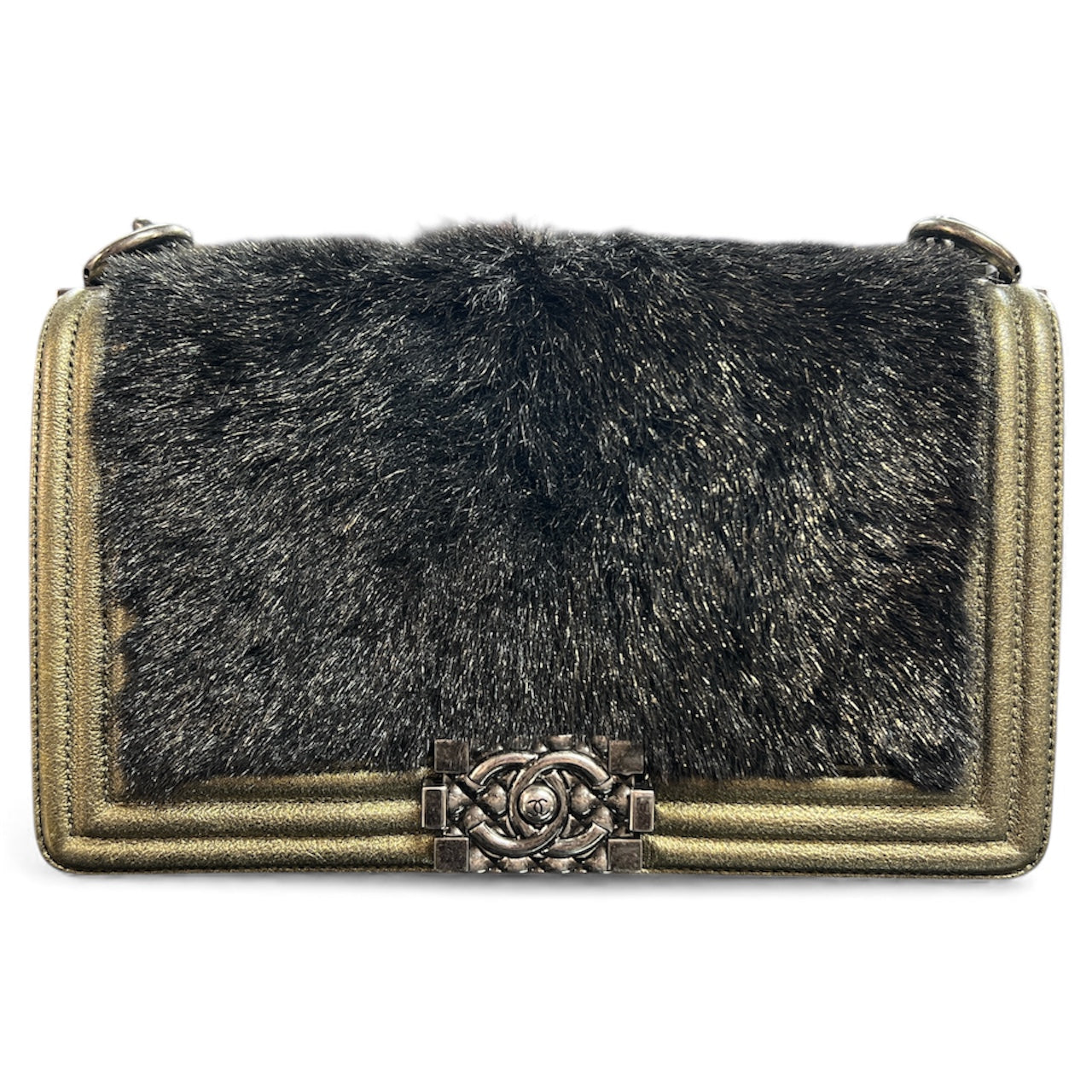 CHANEL Boy Chanel Gold  Shoulder Bag CH1680
