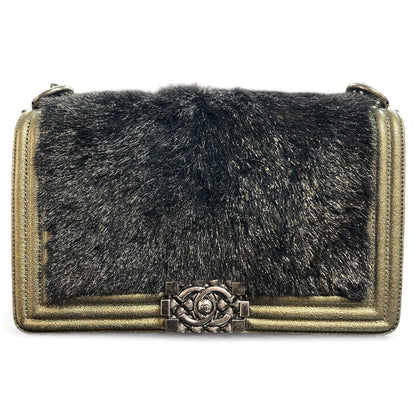 CHANEL Boy Chanel Gold  Shoulder Bag CH1680