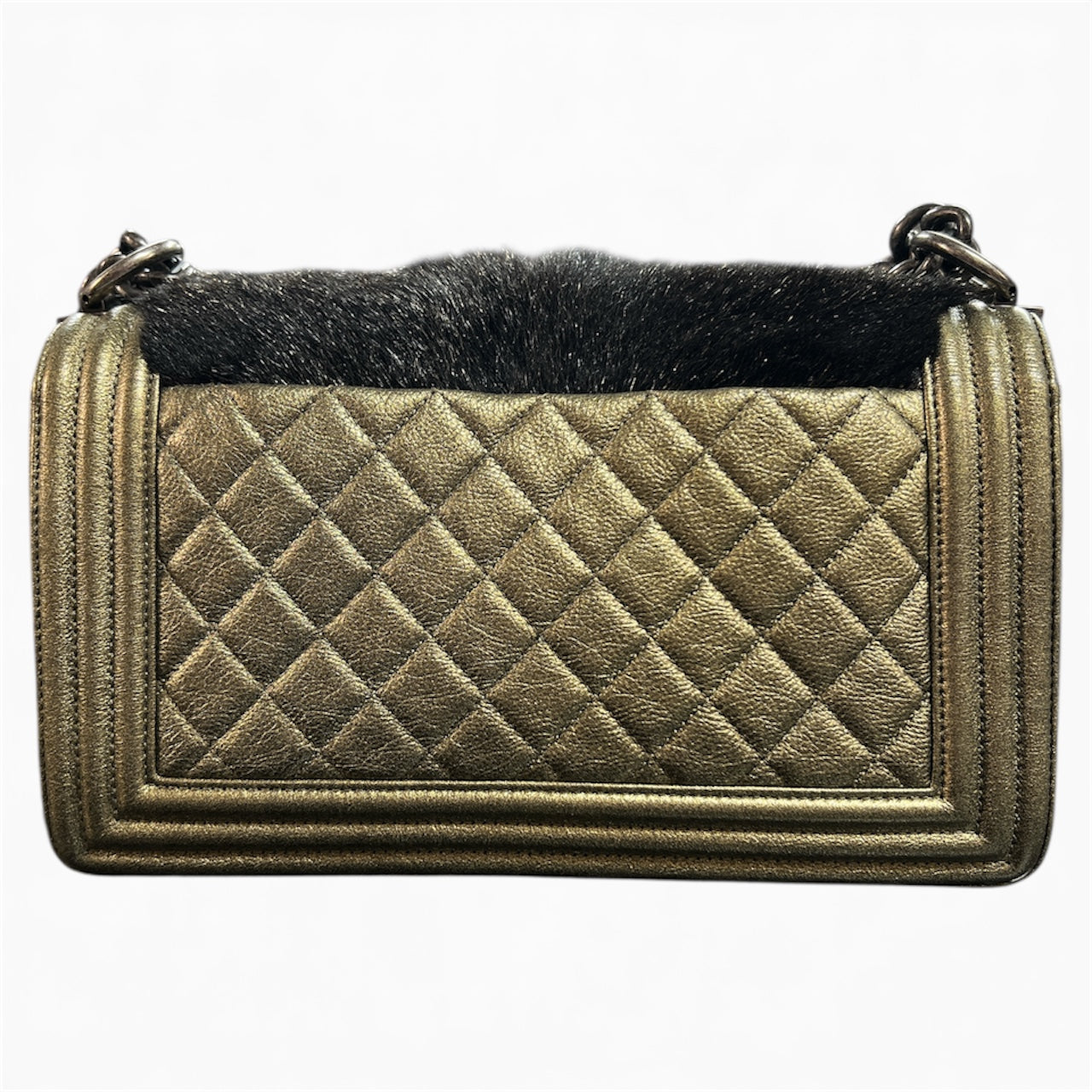 CHANEL Boy Chanel Gold  Shoulder Bag CH1680