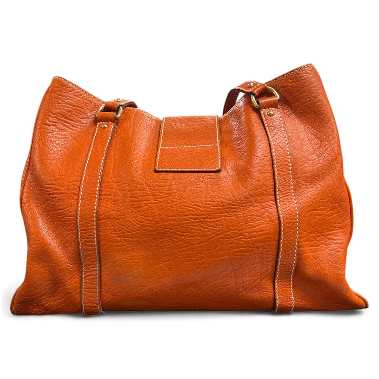 Dolce &amp; Gabbana Orange Leather Handbag  DO22