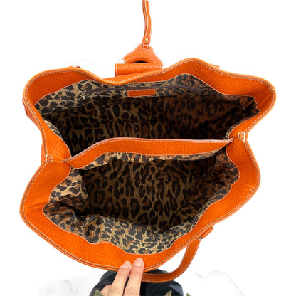 Dolce &amp; Gabbana Orange Leather Handbag  DO22