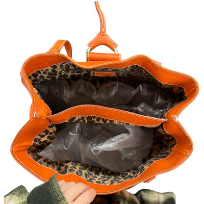 Dolce &amp; Gabbana Orange Leather Handbag  DO22