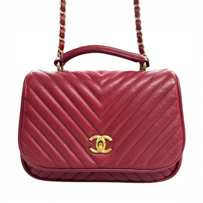 CHANEL Lambskin 2-Way Handbag CH2047