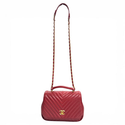 CHANEL Lambskin 2-Way Handbag CH2047