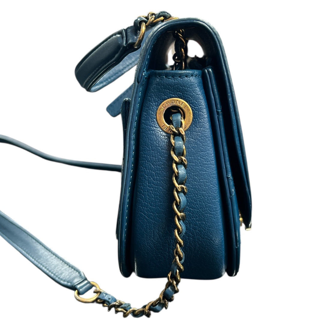 CHANEL 2-Way Chain Shoulder Half Coco Bag CH2056