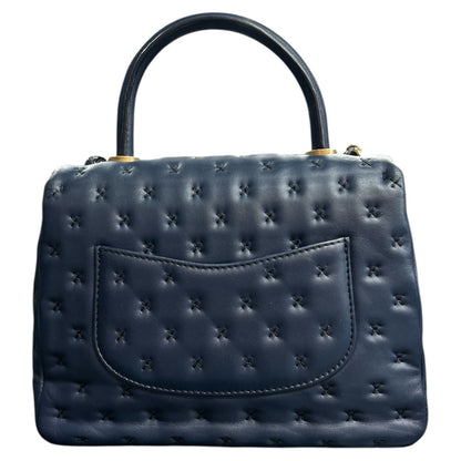 CHANEL Navy Top Handle Flap Bag CH2060