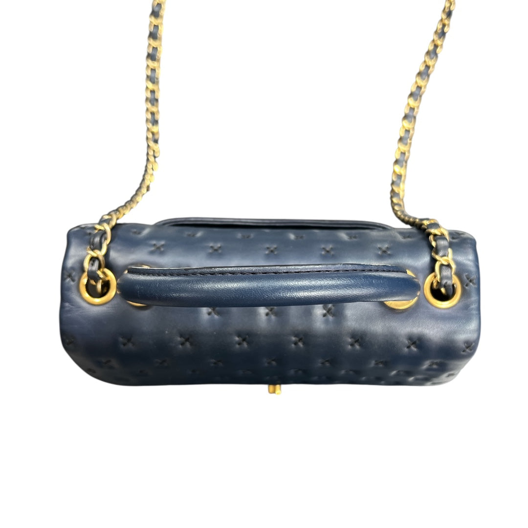 CHANEL Navy Top Handle Flap Bag CH2060