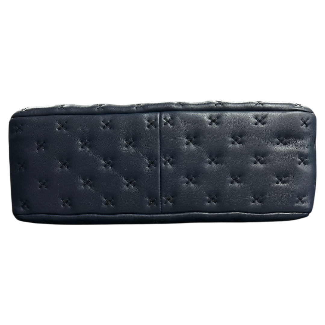CHANEL Navy Top Handle Flap Bag CH2060