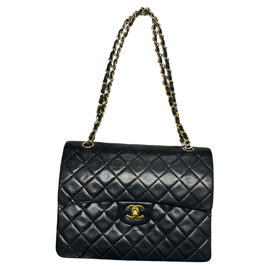 CHANEL Matelassé Double Flap Chain Shoulder Bag CH2085
