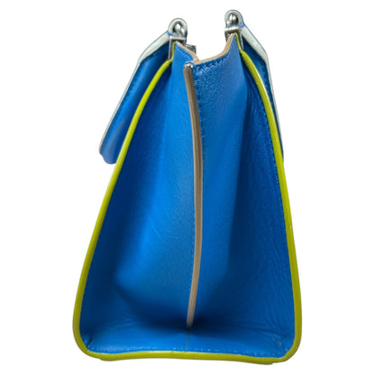 FENDI 3Jours Leather Top Handle Shoulder Bag Blue FE360