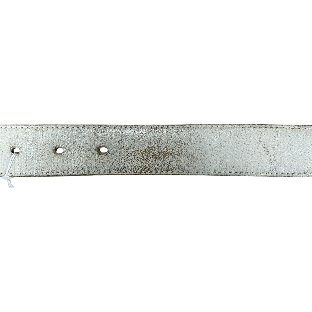 HERMES Constance H Buckle Leather Belt Black Gold HE432