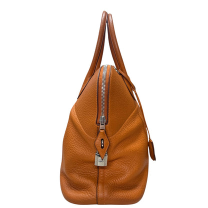 HERMES Bolide 31 Orange Taurillon Leather Gold Hardware Handbag HE434